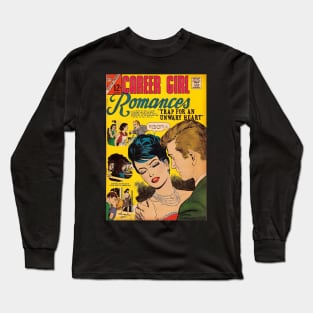 Vintage Romance Comic Book Cover - Career Girl Romances Long Sleeve T-Shirt